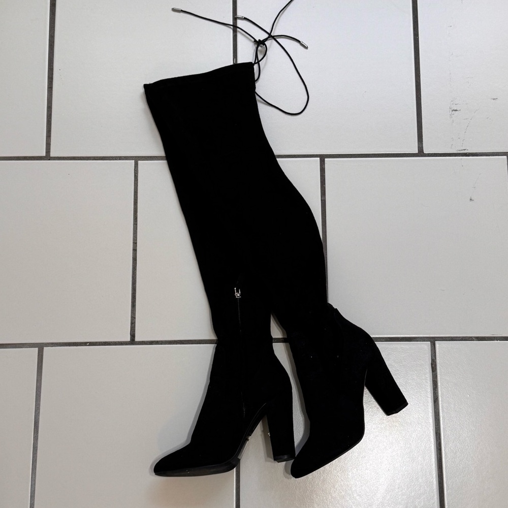 Dolce Vita Black Suede Over the Knee boots Size 7